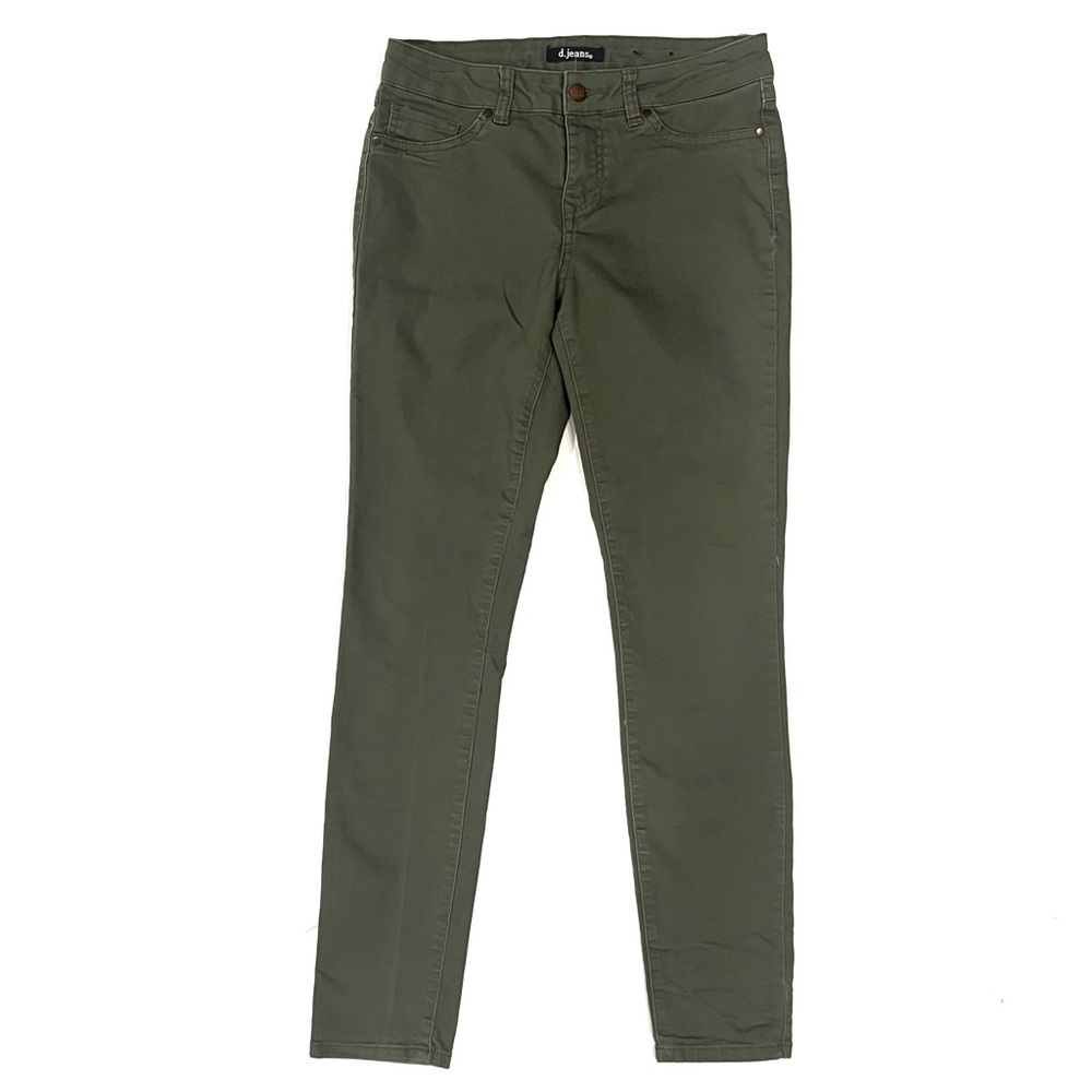 D Jeans Classic Army Green Stretch Skinny Jeans Women's 4 EUC